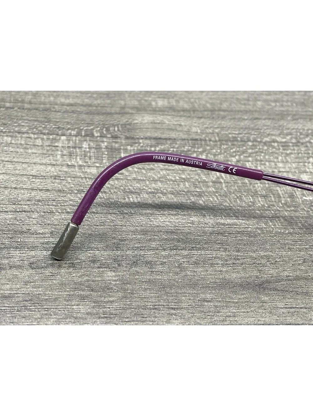 SILHOUETTE 5521 FE 4040 Purple Oval Rimless Eyeglasses 48[]17-135 FRAMES ONLY